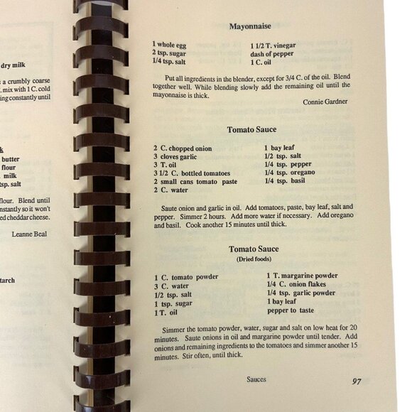 Cookin With Home Storage By Vicki Tate Revised Ed Spiral Bound Cookbook 1993 - Picture 8 of 12